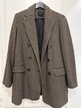 Dynamite Houndstooth Blazer Coat
